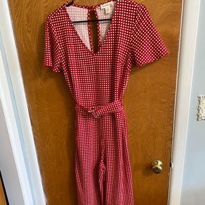 Red Gingham Retro Jumpsuit